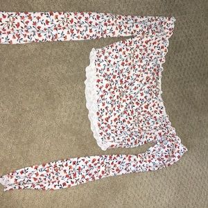 Floral off the shoulder top